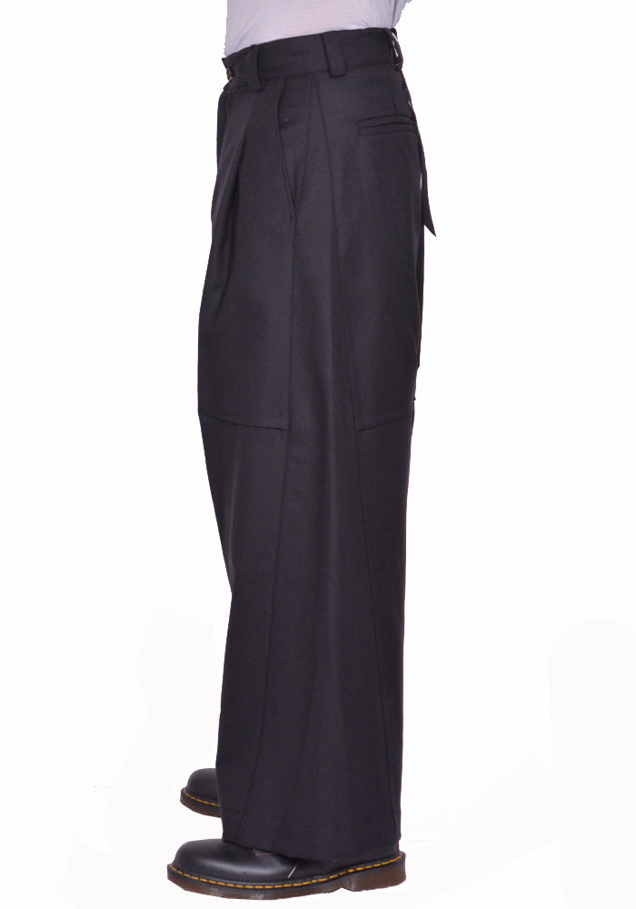 DOSHABURI通販｜MARINA YEE JULIUS WIDE-LEGGED TROUSERS BLACK FW25