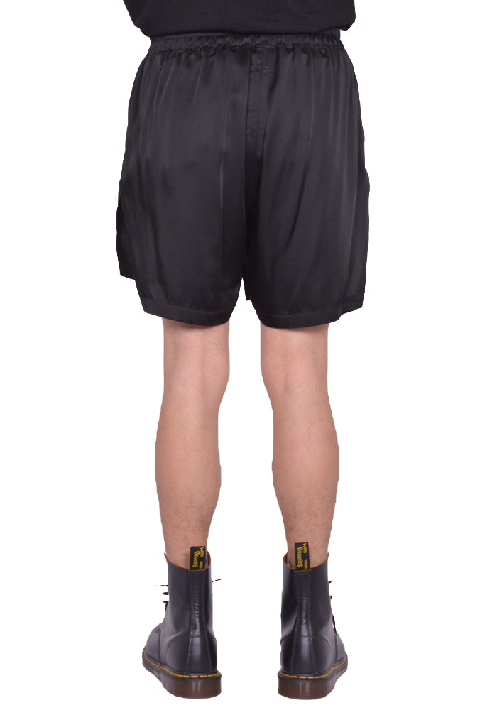 DOSHABURI通販｜RICK OWENS MEN RR01E5306 SCH WOVEN SHORTS BLACK