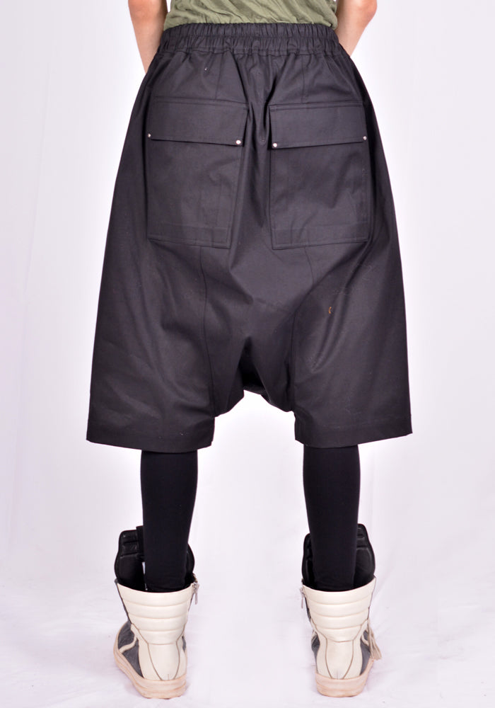 RICK OWENS RU02A5384 TE RICK'S PODS SHORTS BLACK