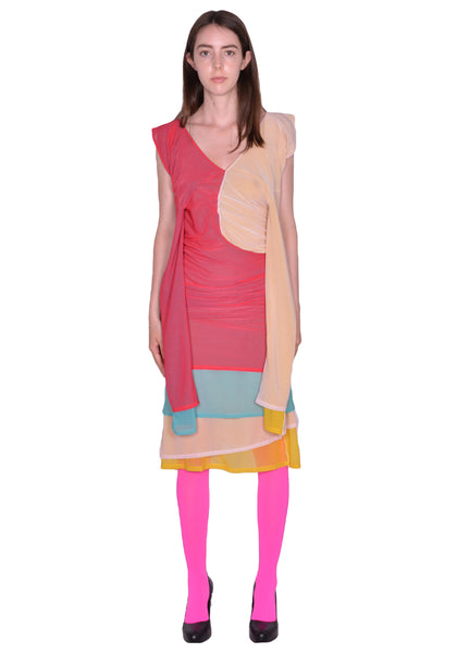 KIKO KOSTADINOV KKWSS23D04-17 MORA LAYERED DRESS MULTI COLOR SS23 | DOSHABURI Online Shop