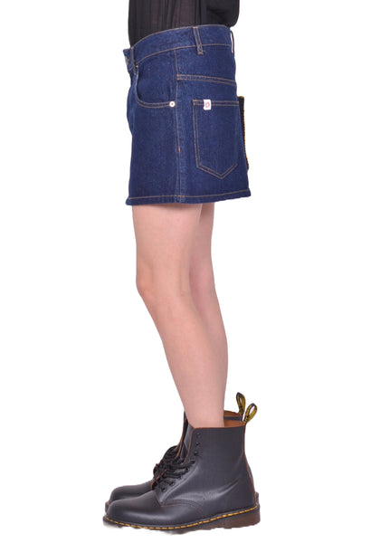CHARLES JEFFREY LOVERBOY DENIM MINI SKIRT BLUE SS25 | DOSHABURI Shop
