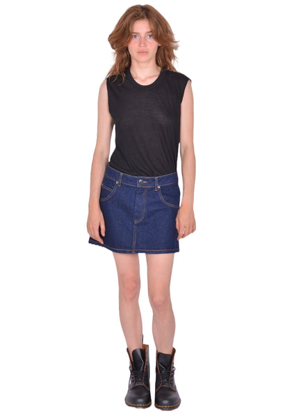 CHARLES JEFFREY LOVERBOY DENIM MINI SKIRT BLUE SS25 | DOSHABURI Shop