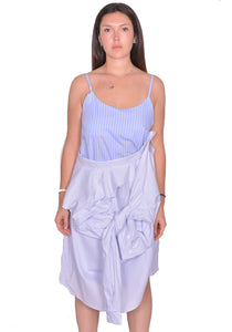 CHARLES JEFFREY LOVERBOY HUG SLIP DRESS BLUE STRIPE SS25 | DOSHABURI