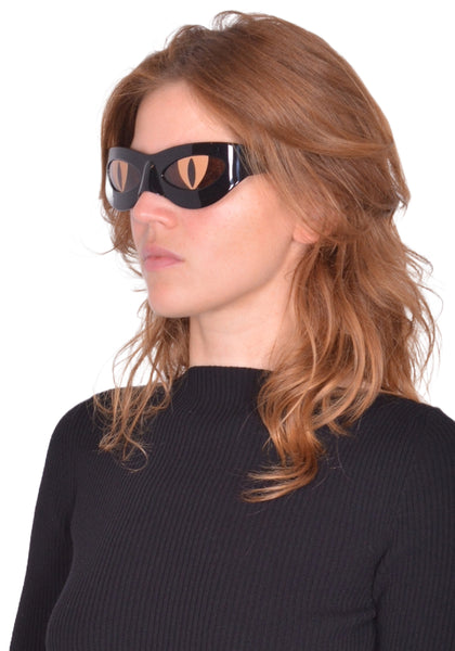 CHARLES JEFFREY LOVERBOY NEKO SUNGLASSES BLACK SS25 | DOSHABURI Shop