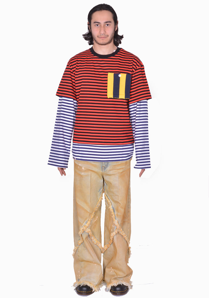 CHARLES JEFFREY LOVERBOY ストライプ長袖カットソー XS CHARLES JEFFREY LOVERBOY ストライプ長袖カットソー XS