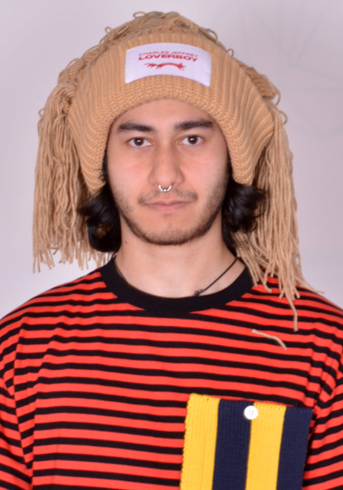 CHARLES JEFFREY LOVERBOY SUPERSIZED LION BEANIE BEIGE SS25 SS25 | DOSHABURI Shop