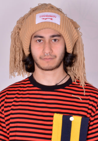 CHARLES JEFFREY LOVERBOY SUPERSIZED LION BEANIE BEIGE SS25 SS25 | DOSHABURI Shop