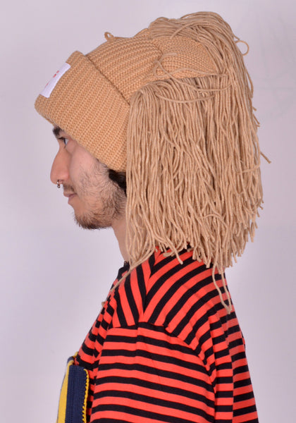 CHARLES JEFFREY LOVERBOY SUPERSIZED LION BEANIE BEIGE SS25 | DOSHABURI Shop