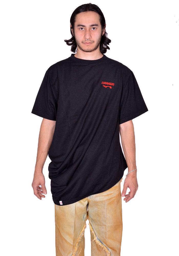 CHARLES JEFFREY LOVERBOY TOPSY TURVY T-SHIRT BLACK SS25 | DOSHABURI Shop