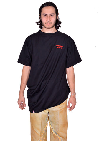 CHARLES JEFFREY LOVERBOY TOPSY TURVY T-SHIRT BLACK SS25 | DOSHABURI Shop