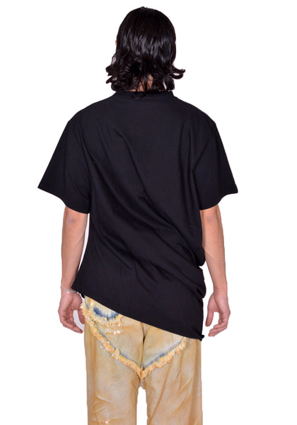 CHARLES JEFFREY LOVERBOY TOPSY TURVY T-SHIRT BLACK SS25 | DOSHABURI Shop