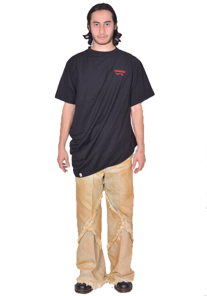 CHARLES JEFFREY LOVERBOY TOPSY TURVY T-SHIRT BLACK SS25 | DOSHABURI Shop