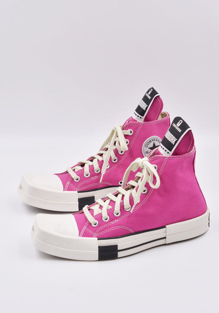 RICK OWENS DRKSHDW x CONVERSE A05685C TURBODRK CHUCK 70 LACELESS HOT PINK