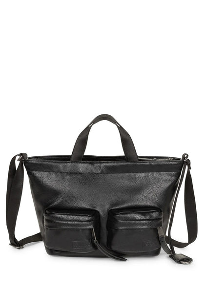 EGONLAB x EASTPAK EGON TOTE S FAUX LEATHER BLACK FW26 | DOSHABURI Shop