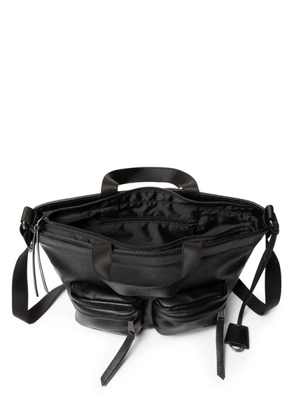 EGONLAB x EASTPAK EGON TOTE S FAUX LEATHER BLACK FW26 | DOSHABURI Shop