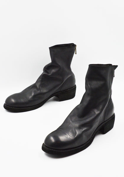 GUIDI 796Z SOFT HORSE FULL GRAIN LEATHER SHORT BOOTS BLACK | DOSHABURI Shop