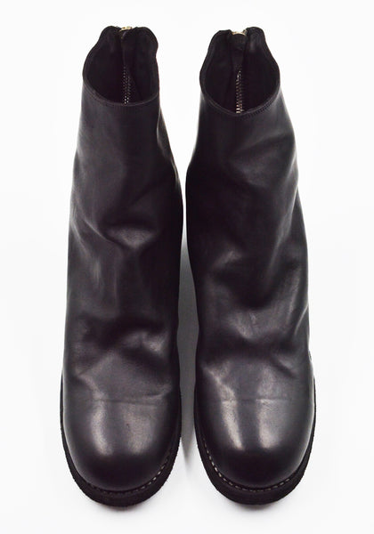 GUIDI 796Z SOFT HORSE FULL GRAIN LEATHER SHORT BOOTS BLACK | DOSHABURI Shop