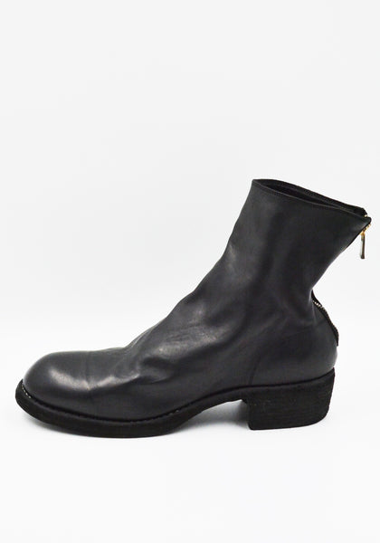 GUIDI 796Z SOFT HORSE FULL GRAIN LEATHER SHORT BOOTS BLACK | DOSHABURI Shop