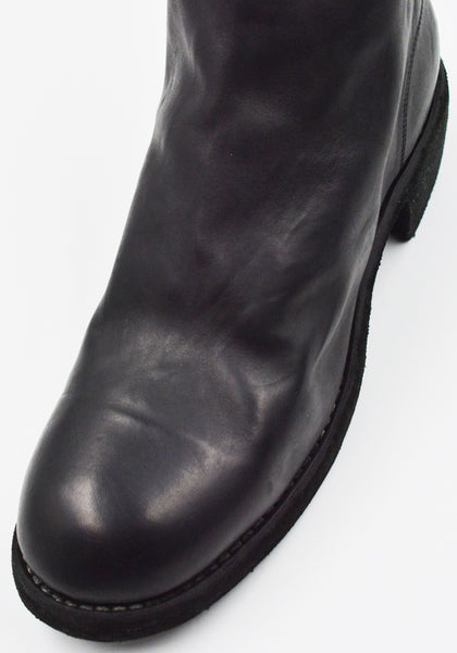 GUIDI 796Z SOFT HORSE FULL GRAIN LEATHER SHORT BOOTS BLACK | DOSHABURI Shop