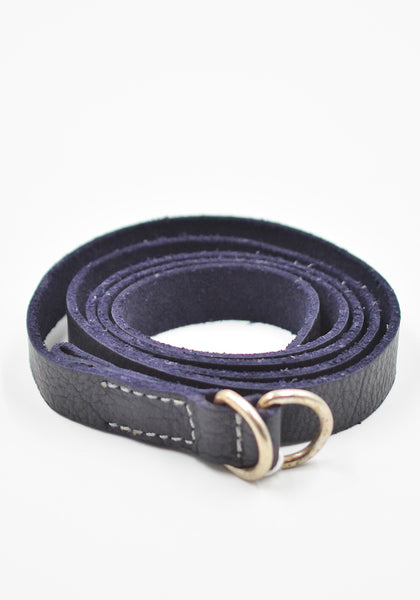 GUIDI BLT0 BISON FULL GRAIN UNISEX LEATHER BELT NAVY | DOSHABURI Shop