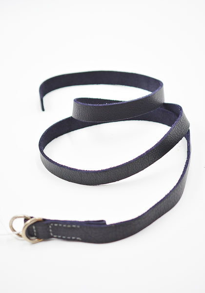GUIDI BLT0 BISON FULL GRAIN UNISEX LEATHER BELT NAVY | DOSHABURI Shop