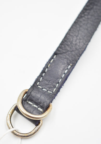 GUIDI BLT0 BISON FULL GRAIN UNISEX LEATHER BELT NAVY | DOSHABURI Shop