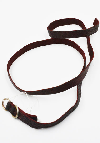 GUIDI BLT0 UNISEX BISON FULL GRAIN LEATHER BELT BROWN | DOSHABURI Shop