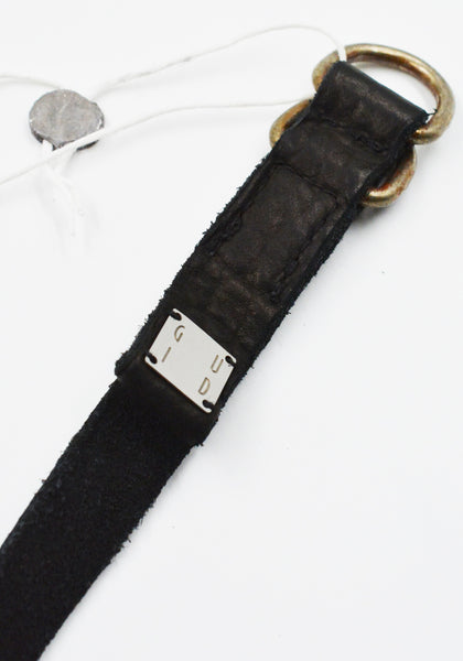 GUIDI BLT0 UNISEX BISON FULL GRAIN LEATHER BELT BLACK | DOSHABURI Shop