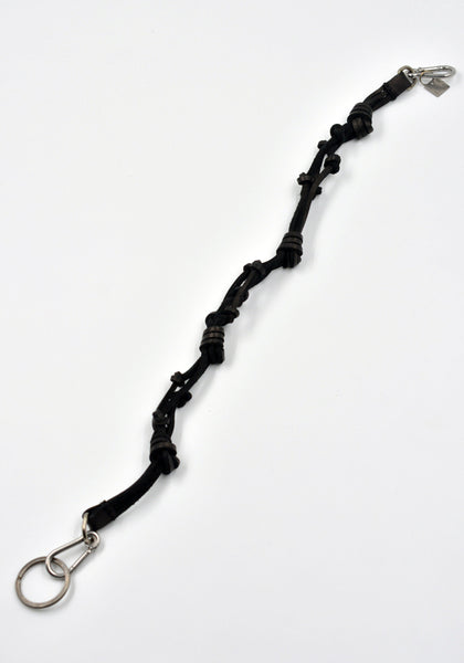 GUIDI CRD00 FULL GRAIN LEATHER KEY CHAIN BLACK | DOSHABURI Shop