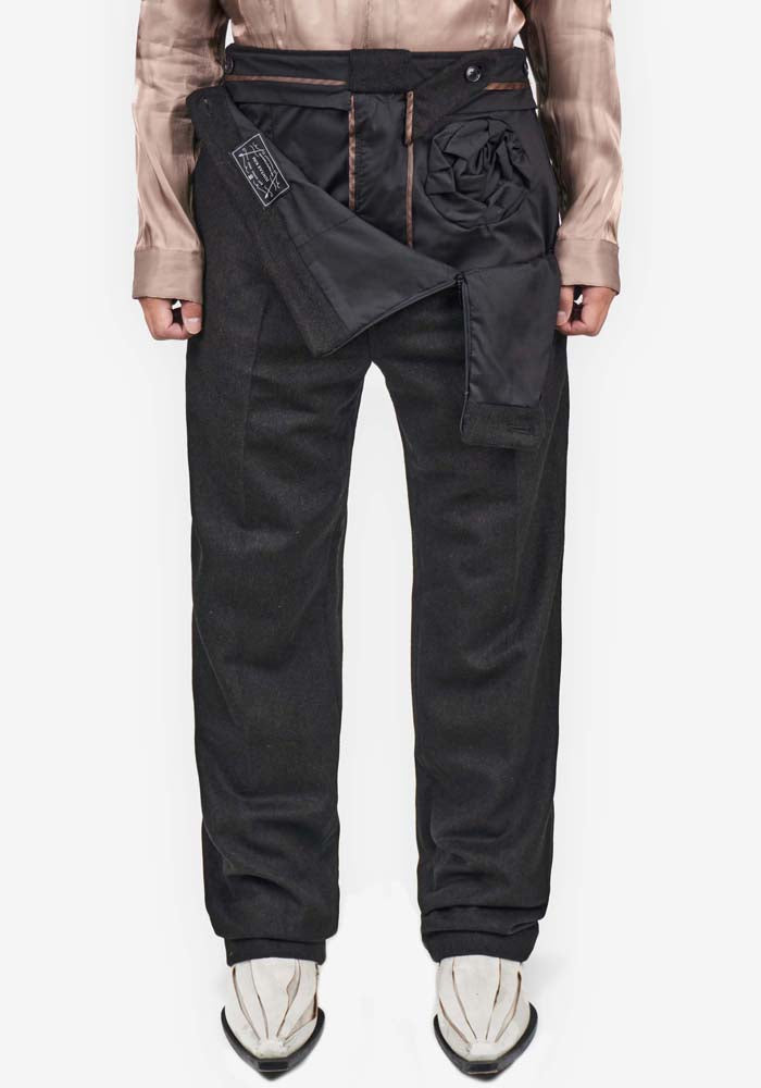 JUNTAE KIM TAILORED FLOWER TROUSERS FW25 | DOSHABURI Online Shop