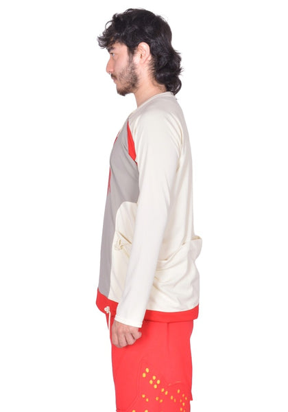 KIKO KOSTADINOV FOX LAB MESH POCKET TOP NATURAL FW25