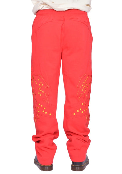 KIKO KOSTADINOV FOX LAB PERFORATED FLEECE JOGGER RED | DOSHABURI Shop