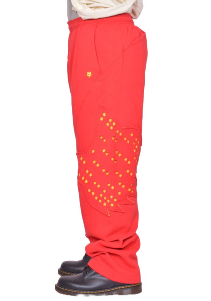 KIKO KOSTADINOV FOX LAB PERFORATED FLEECE JOGGER RED | DOSHABURI Shop