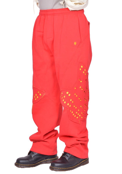 KIKO KOSTADINOV FOX LAB PERFORATED FLEECE JOGGER RED | DOSHABURI Shop