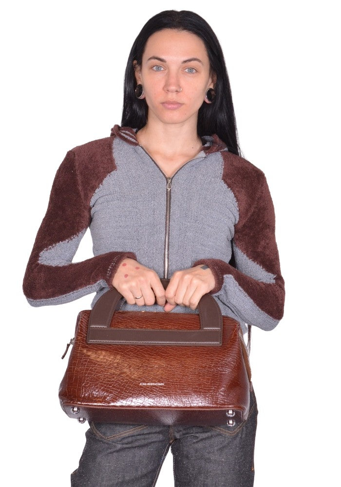 KIKO KOSTADINOV ISADORA BAG CRACKED BROWN FW25