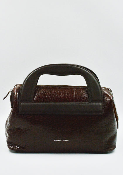 KIKO KOSTADINOV ISADORA BAG CRACKED BROWN FW25