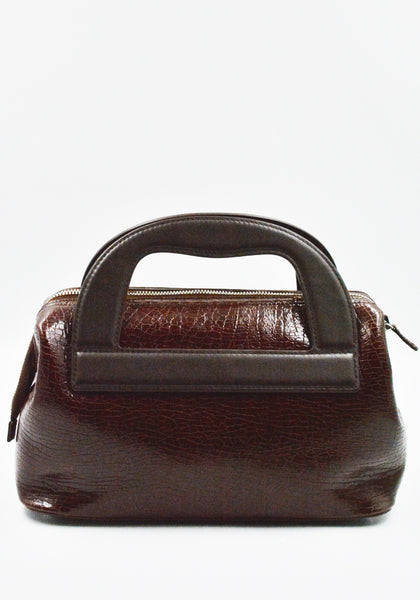 KIKO KOSTADINOV ISADORA BAG CRACKED BROWN FW25