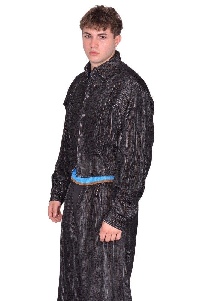 DOSHABURI通販｜KIKO KOSTADINOV KRANER CROPPED SHIRT JACKET MELANGE