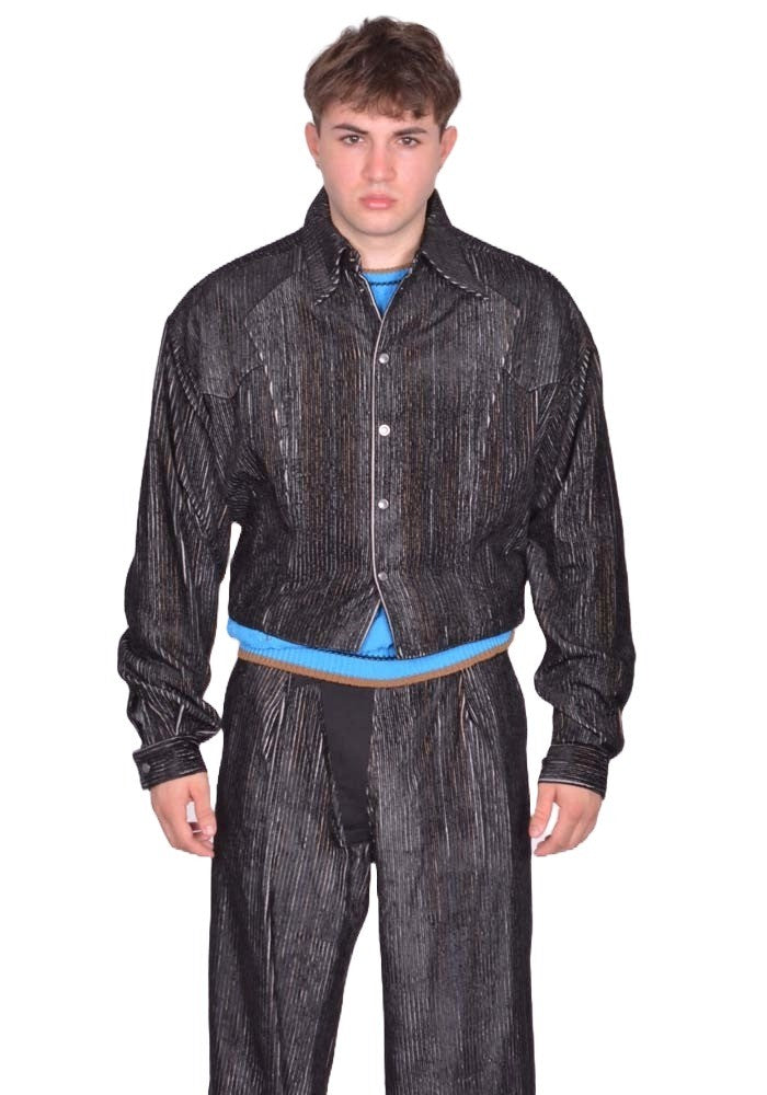 DOSHABURI通販｜KIKO KOSTADINOV KRANER CROPPED SHIRT JACKET MELANGE