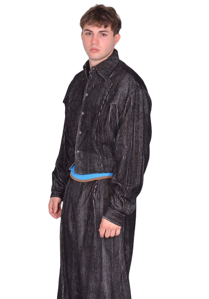 DOSHABURI通販｜KIKO KOSTADINOV KRANER CROPPED SHIRT JACKET MELANGE