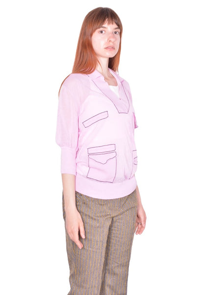 KIKO KOSTADINOV KREINER KNIT POLO PALE PINK SS26 | DOSHABURI Shop