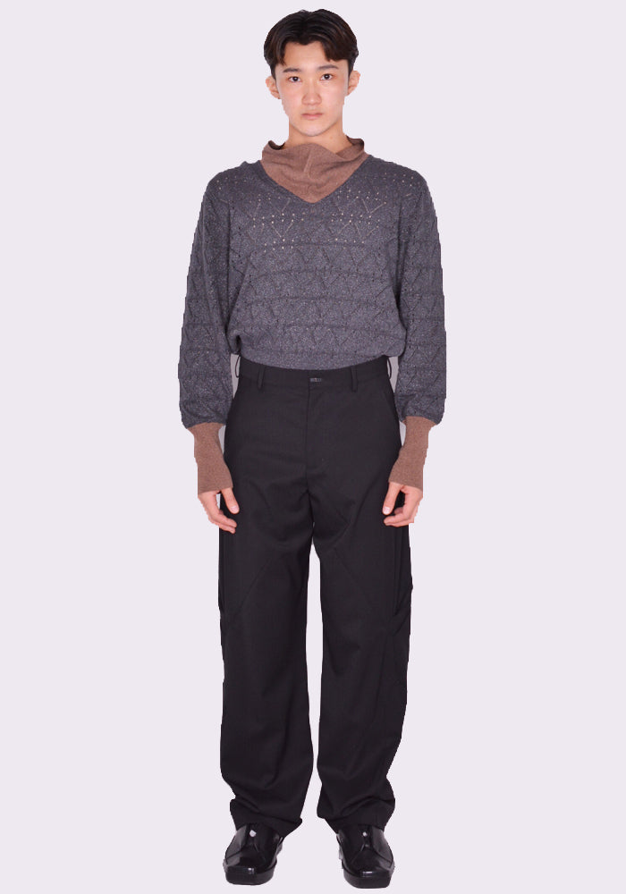 キコ・コスタディノフ通販｜ MELSAS DARTED TROUSERS CROE BLACK SS24