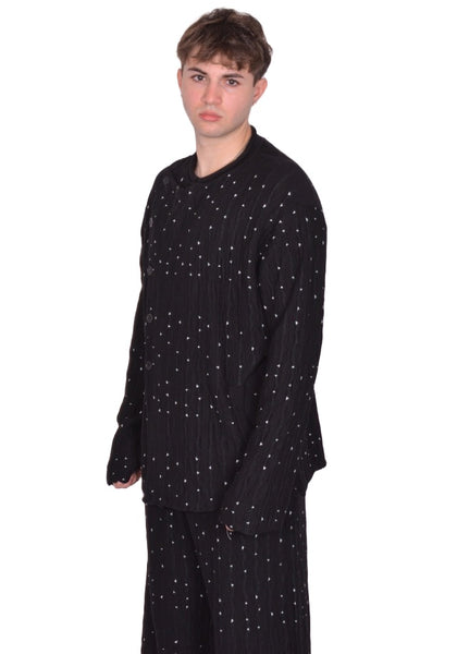 KIKO KOSTADINOV MEN RADAY KNITTED JACKET NIGHT SKY FW25 | DOSHABURI Shop