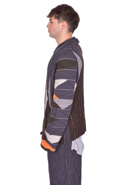 KIKO KOSTADINOV RADAY KNITTED JACKET BROWN/MULTI FW25 | DOSHABURI Shop