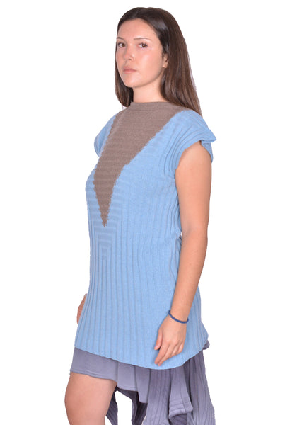 KIKO KOSTADINOV WOMEN DAKOTA VEST BLUE/SEPIA SS25 | DOSHABURI Shop