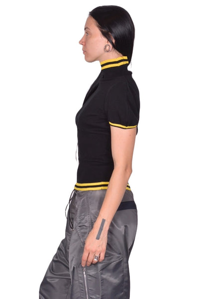 KIKO KOSTADINOV WOMEN SIMONE KNIT TOP INK BLACK FW25 | DOSHABURI Shop