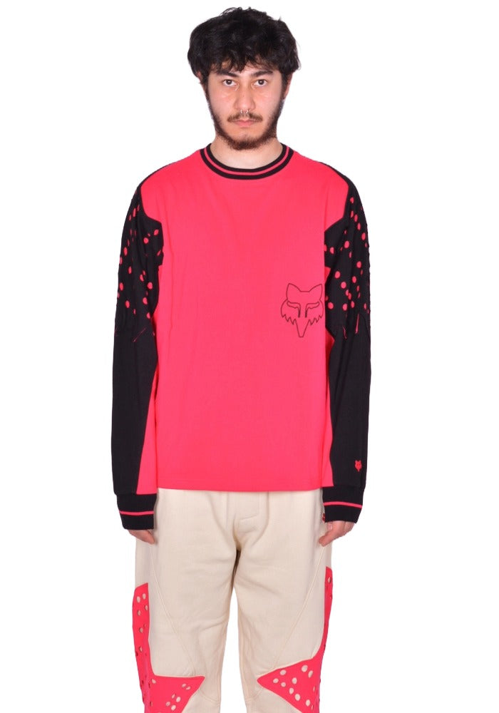 KIKO KOSTADINOV x FOX LAB 39634-170  PERFORATED LONG SLEEVE T-SHIRT PINK