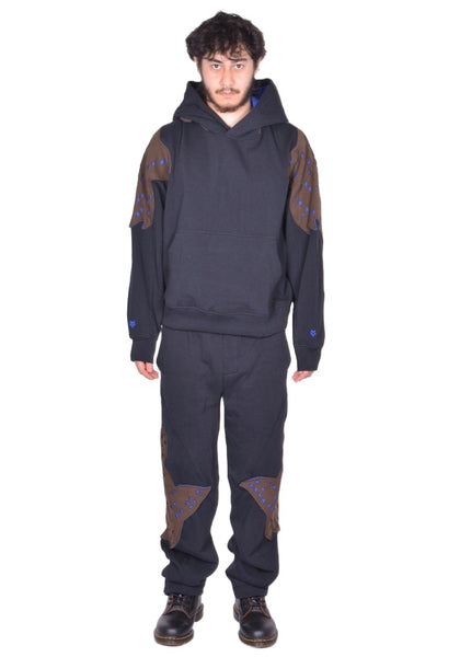 KIKO KOSTADINOV x FOX LAB PERFORATED FLEECE HOODIE BLACK FW25