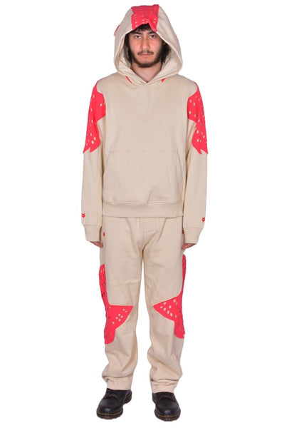 KIKO KOSTADINOV x FOX LAB PERFORATED FLEECE HOODIE NATURAL FW25