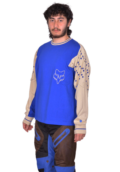 KIKO KOSTADINOV x FOX LAB PERFORATED LONG SLEEVE T-SHIRT BLUEBERRY FW25